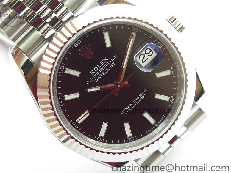 1:1 Bracelet 126334 DateJust Markers 41MM Jubilee SS VRF Black Dial Best on A3235 SS Edition Stick 904L 0729